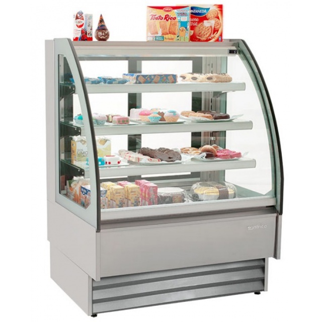 Vitrina frigorifica expunere INFRICO VON 9 HT, putere 1000 W, capacitate 274 Litri, temperatura +4ºC/+8ºC, inox