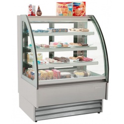 Vitrina frigorifica expunere INFRICO VON 9 HT, putere 1000 W, capacitate 274 Litri, temperatura +4ºC/+8ºC, inox
