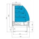 Vitrina frigorifica expunere INFRICO ONIX VON 18 SS, putere 1340 W, capacitate 548 Litri, temperatura +4ºC/+8ºC, inox