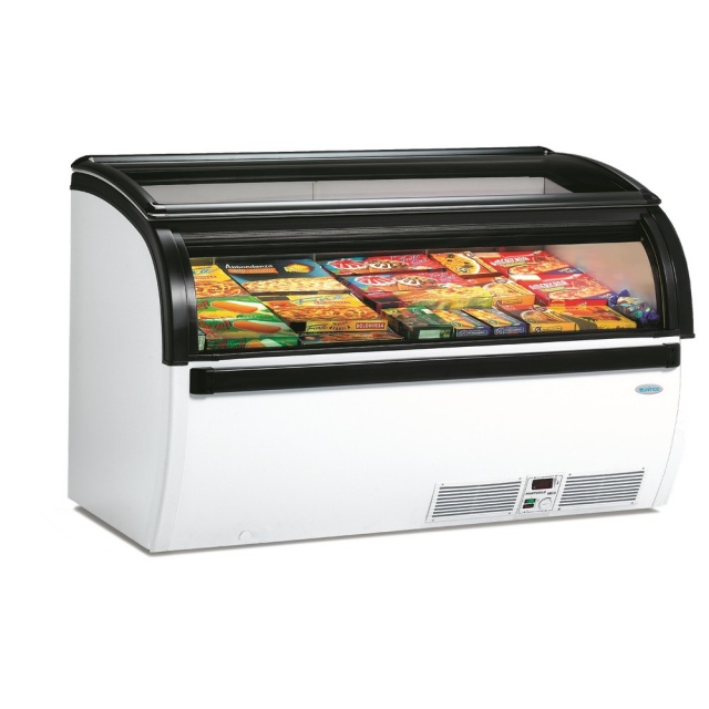 Lada frigorifica market INFRICO CHE 1500 TA HC, capac sticla glisant, 350 litri, refrigerare ventilata, temperatura -18º/ -22ºC