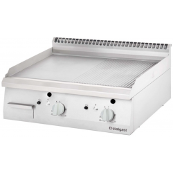 Masina de gatit grătar pe gaz 1/2 neted 1/2 striat STALGAST 9731310 800x700x250 mm