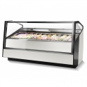 Vitrina frigorifica Forcar G-ER200GSS, capacitate 130 l, refrigerare statica, temperatura +2°C / +8°C, argintie