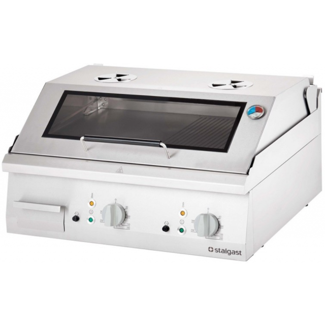 Masina de gatit grătar dublu electric cu suprafață neteda STALGAST 9731190 800x700x430/920 mm