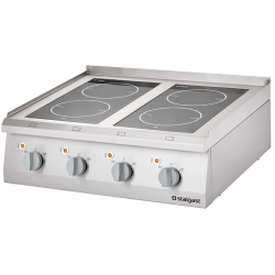 Mașină de gătit electrică 4 plite vitroceramice STALGAST 9706500 800x700x250 mm