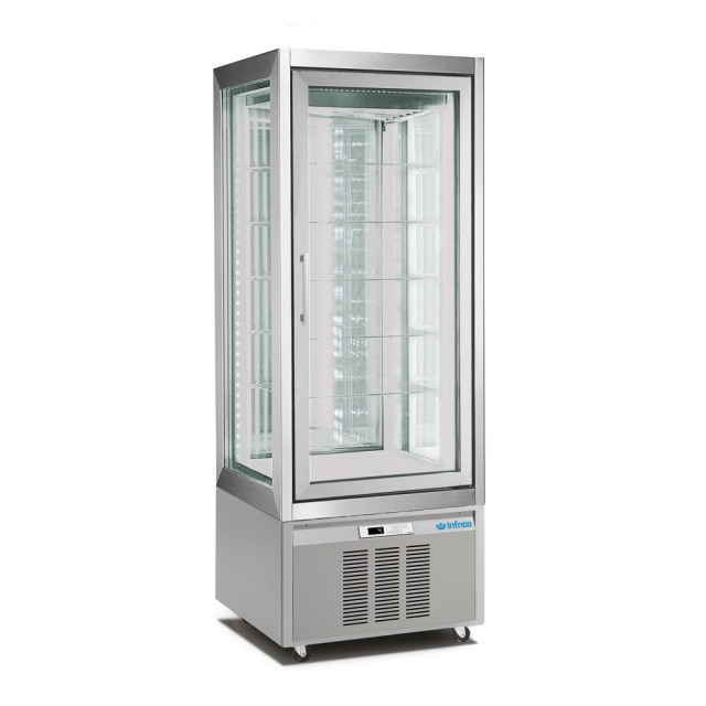 Vitrina frigorifica cofetarie INFRICO LO3702, capacitate 420 litri, putere 550 W, temperatura +2ºC/+10ºC