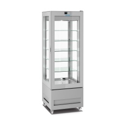 Vitrina frigorifica cofetarie INFRICO LO6214S, capacitate 300 litri, putere 500 W, temperatura +2ºC/ +10ºC, argintiu