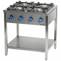 Aragaz pe suport deschis cu 4 focuri STALGAST 979521 22.5 kW 800x700x850 mm