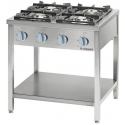 Aragaz pe suport deschis cu 4 focuri STALGAST 999513 20.5 kW 900x900x850 mm