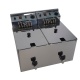 Friteuza electrica INFRICO FR 1010L GT, putere 6000x2 W, 2 cosuri, capacitate ulei 10+10, temperatura 195°C, inox Friteuza electrica INFRICO FR 1010L GT, putere 6000x2 W, 2 cosuri, capacitate ulei 10+10, temperatura 195°C, inox