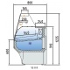 Vitrina frigorifica expunere DOCRILUC VE-8-10, potenta frigorifica 493 W, usi 1, temperatura +1ºC/ +5ºC