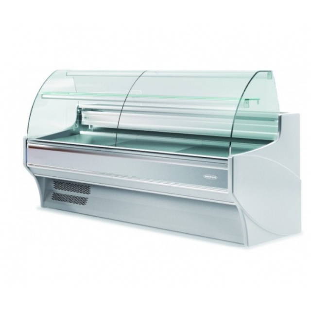 Vitrina frigorifica expunere DOCRILUC VES-9-30-CC-TF, sticla dubla curbata, potenta frigorifica 1312 W, fara usi, +1ºC/ +5ºC