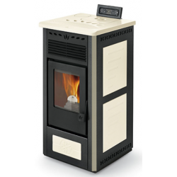 Soba pe peleti PHEBO STUFE GEA închisă ermetic, ieșire din spate de 9 kw