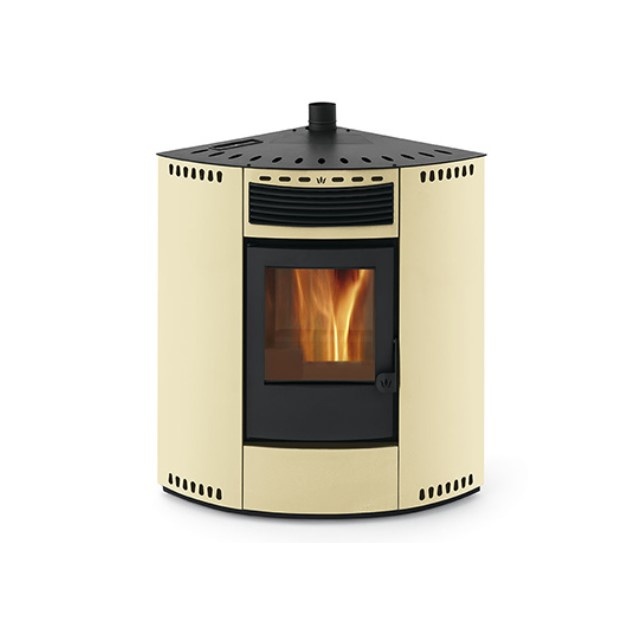 Soba pe peleti PHEBO STUFE ASIA&nbsp;granule cu evacuare de fum superioară cu fum cald 13 kw
