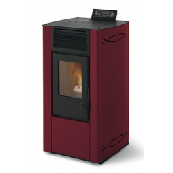 Soba pe peleti PHEBO STUFE DAFNE&nbsp;din sticlă cu fum din spate 7 kw