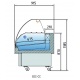 Vitrina frigorifica expunere peste DOCRILUC EEC-100-CC, potenta frigorifica 817 W, temperatura -1/ +1ºC