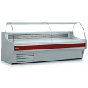 Vitrina frigorifica expunere DOCRILUC VE-10-30-C-TF, geam curbat, potenta frigorifica 1312 W, cu 4 spatii depozitare
