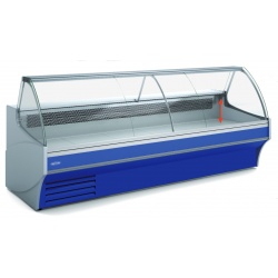 Vitrina frigorifica expunere DOCRILUC VES-10-10-C-TF , sticla curbata, potenta frigorifica 493 W, temperatura -1ºC/+5ºC