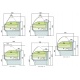 Vitrina frigorifica expunere DOCRILUC VES-10-10-MC-T , sticla curbata fara blat, potenta frigorifica 849 W, -1ºC/+5ºC