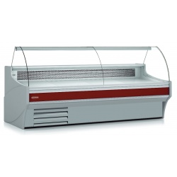 Vitrina frigorifica expunere DOCRILUC VES-10-10-MC-T , sticla curbata fara blat, potenta frigorifica 849 W, -1ºC/+5ºC