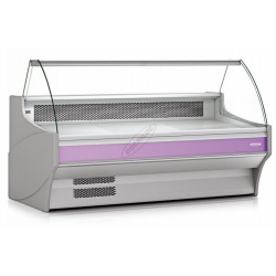 Vitrina frigorifica expunere DOCRILUC VE-10-10-RC-C-T, cu sticla curbata, potenta frigorifica 493 W, 1 spatiu depozitare