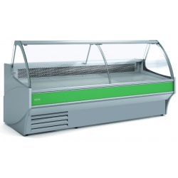 Vitrina frigorifica expunere DOCRILUC VE / VES-10E-10-TF , geam curbat rabatant, potenta frigorifica 493 W, 1 spatiu depozitare