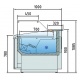 Vitrina frigorifica modulara expunere DOCRILUC VEG-10-10-TF, pentru cofetarie, potenta frigorifica 493 W, cu spatii depozitare