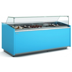 Vitrina frigorifica modulara expunere DOCRILUC VEG-10-15-TF, pentru cofetarie, potenta frigorifica 796 W, 2 spatii depozitare