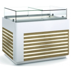 Vitrina frigorifica expunere DOCRILUC VER-10-13 SS TF, potenta frigorifica 926 W, fara spatii depozitare