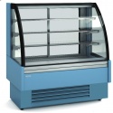 Vitrina frigorifica expunere DOCRILUC VV-6-16-C , sticla curbata, potenta frigorifica 1572 W, cu 2 usi glisante, + 2/+ 8°C