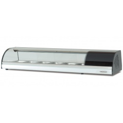 Vitrina frigorifica ingrediente DOCRILUC BSM-4, sticla curbata, 4 recipiente GN, potenta frigorifica 160 W, +4º/ +8ºC