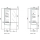 Vitrina frigorifica DOCRILUC DG0 06 M1, 1 usa, capacitate 218 Litri, potenta frigorifica 817 W, temperatura -1º/+5ºC