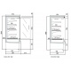 Vitrina frigorifica DOCRILUC DG3 06 M1 capacitate 366 litri, 1 usa, potenta frigorifica 817 W, temperatura -1º/+5ºC