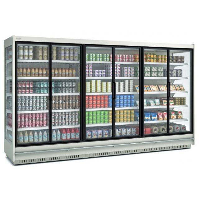 Vitrina frigorifica supermarket DOCRILUC RMG20333 12 M1, inaltime 206 cm, capacitate 871 litri, 2 usi, -1ºC/+5ºC