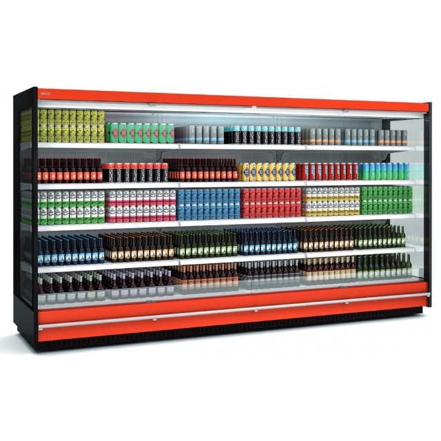 Vitrina frigorifica supermarket DOCRILUC RMS22333 37 M1, inaltime 221 cm, capacitate 2804 litri, fara usi, -1ºC/+5ºC