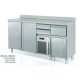 Bufet inox pentru cafeterie DOCRILUC CMC-50-T, modular, cu rebord, fara sertare, 1 hopper zat cafea, 1 usa inox