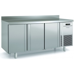 Masa rece DOCRILUC BCG-180, rebord, capacitate 399 litri, 3 usi, potenta frigorifica 606 W, -20°/-15°C, inox