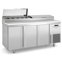 Masa rece ingrediente DOCRILUC MEI-60-150, 2 usi, capacitate 8 GN1/4, 245 litri, potenta frigorifica 502 W, 0°/+8°C