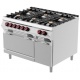 Aragaz profesional pe gaz DESCO FEE93M0 Linia 900 cuptor electric si dulap 1200 x 900 x 900 mm