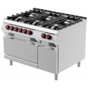 Aragaz profesional pe gaz DESCO FEE93M0 Linia 900 cuptor electric si dulap 1200 x 900 x 900 mm
