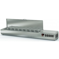 Vitrina frigorifica expunere DOCRILUC VE-8-10, potenta frigorifica 493 W, usi 1, temperatura +1ºC/ +5ºC