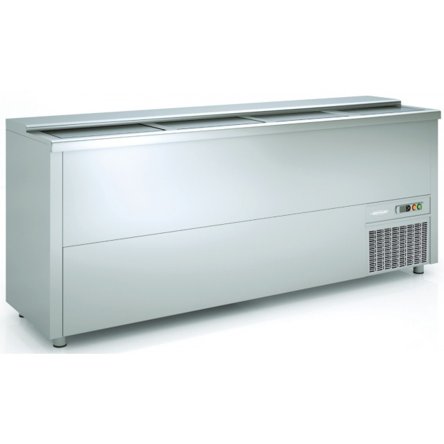 Lada frigorifica bauturi DOCRILUC EBI-200, capacitate 580 litri, 4 usi, potenta frigorifica 304 W, +2ºC /+ 8ºC, inox