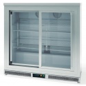 Vitrina frigorifica de bar DOCRILUC EHBS-250-LI, 2 usi, capacitate 200 litri, potenta frigorifica 418 W, +4ºC/+8ºC, argintiu