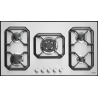 Plita incorporabila Lofra Nettuno HLS9A0, 90 cm, plita gaz, 5 arzatoare,sistem siguranta Stop-Gaz,inox