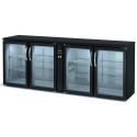 Vitrina frigorifica de bar DOCRILUC DSBE-150, 2 usi, capacitate 325 litri, potenta frigorifica 845 W, +4ºC/+8ºC, negru