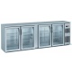 Vitrina frigorifica de bar DOCRILUC DSBIE-250, 4 usi, capacitate 490 litri, potenta frigorifica 845 W, +4ºC/+8ºC, inox
