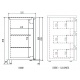 Vitrina frigorifica de bar DOCRILUC DSBIE-250, 4 usi, capacitate 490 litri, potenta frigorifica 845 W, +4ºC/+8ºC, inox
