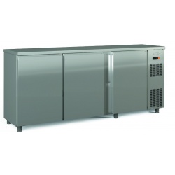 Vitrina frigorifica de bar DOCRILUC DSBI-250, 4 usi, capacitate 650 litri, potenta frigorifica 515 W, +4ºC/+8ºC, inox