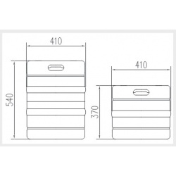 Vitrina frigorifica bar pentru butoaie DOCRILUC DEBP-200, 4 usi, capacitate 4 butoaie, potenta frigorifica 485 W, +5ºC/+8ºC