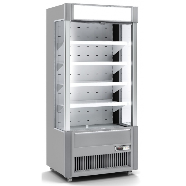 Vitrina frigorifica expunere DOCRILUC PROH-90 cu caseta luminoasa, 523 litri, potenta frigorifica 1263 W, temperatura -1°/+5°C