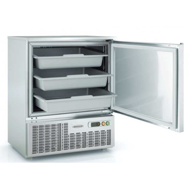 Mini vitrina profesionala pentru peste DOCRILUC DDPE-140, 125 litri, potenta frigorifica 185 W, -4ºC/ +4ºC, inox